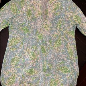 Lilly Pulitzer Green and Yellow Relaxed Tunic